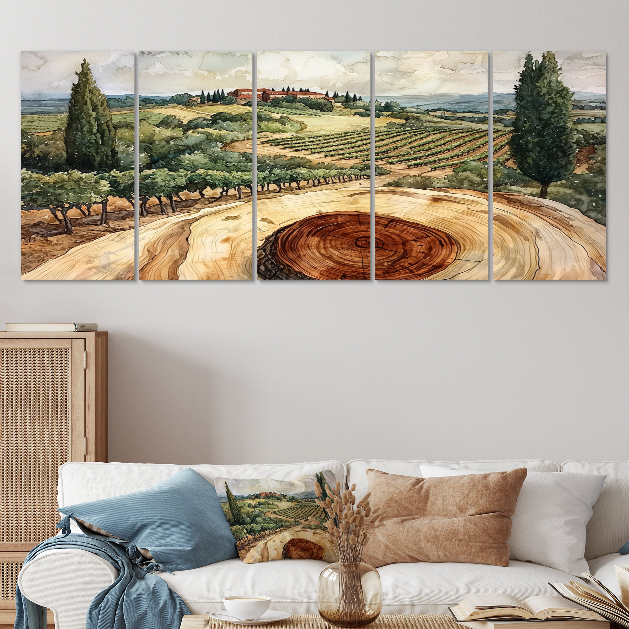 Millwood Pines Vineyard France in Provence Landscape on a Top ...