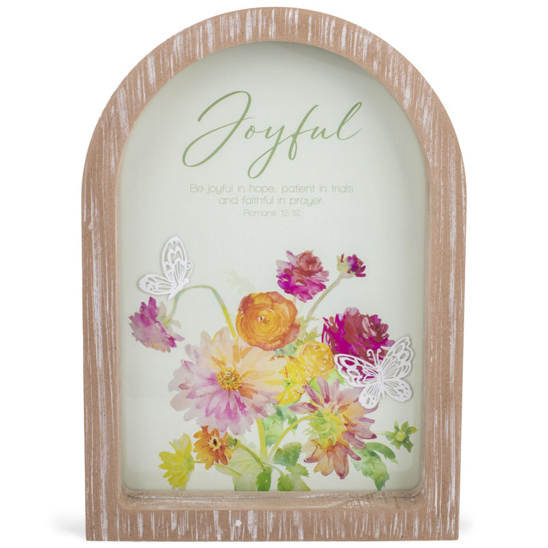 Framed Arch Be Joyful In Hope 9x13