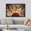 «Western Wood Effect Landscape Brown Sun Rays», impression rustique sur toile encadrée-93389053-93389054-119598449