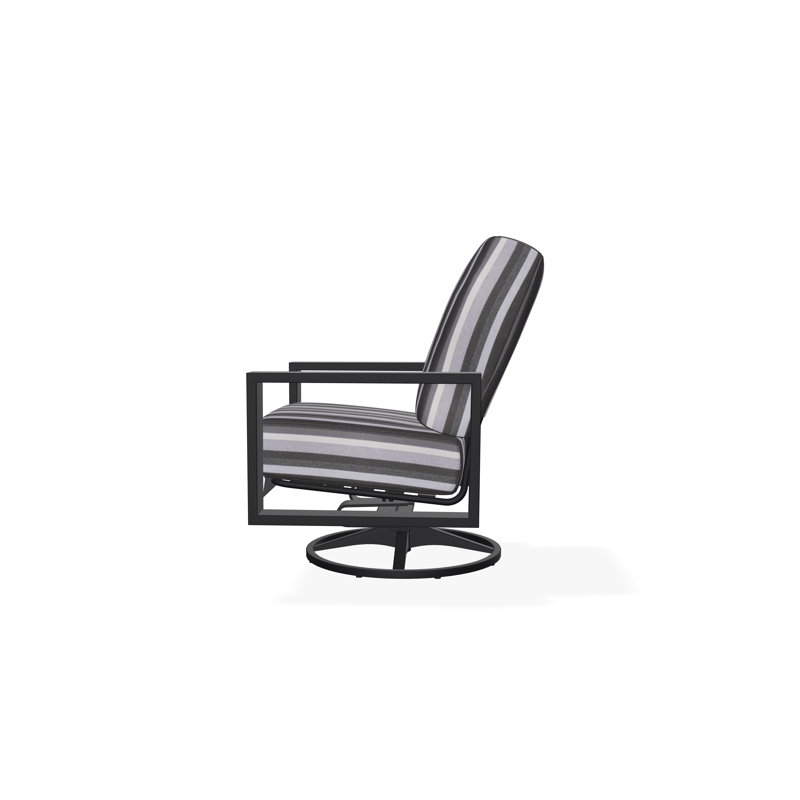 Larssen Deep Seating Cushion Swivel Rocker, Black, Sensory Granite