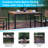 Agit Indoor/Outdoor Square Steel Framed Table with 4 Stackable Faux Teak Chairs-69347603-69347596