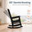 Black Outdoor All-weather HDPE Adirondack Rocker Chair with Comfort High Backrest (Set of 1)-117807830