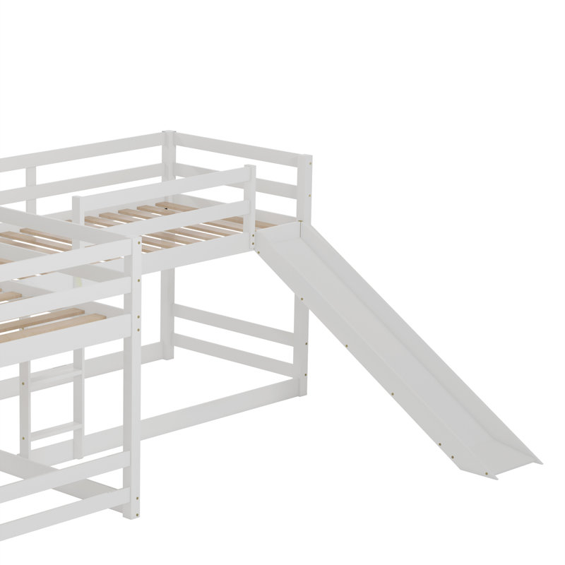 Griglik Twin & Full L-Shaped Bunk Beds by Harriet Bee, White