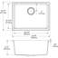 Évier de cuisine encastré en quartz classique 24-5/8 po x 18-1/2 po x 9-1/2 po-234533166