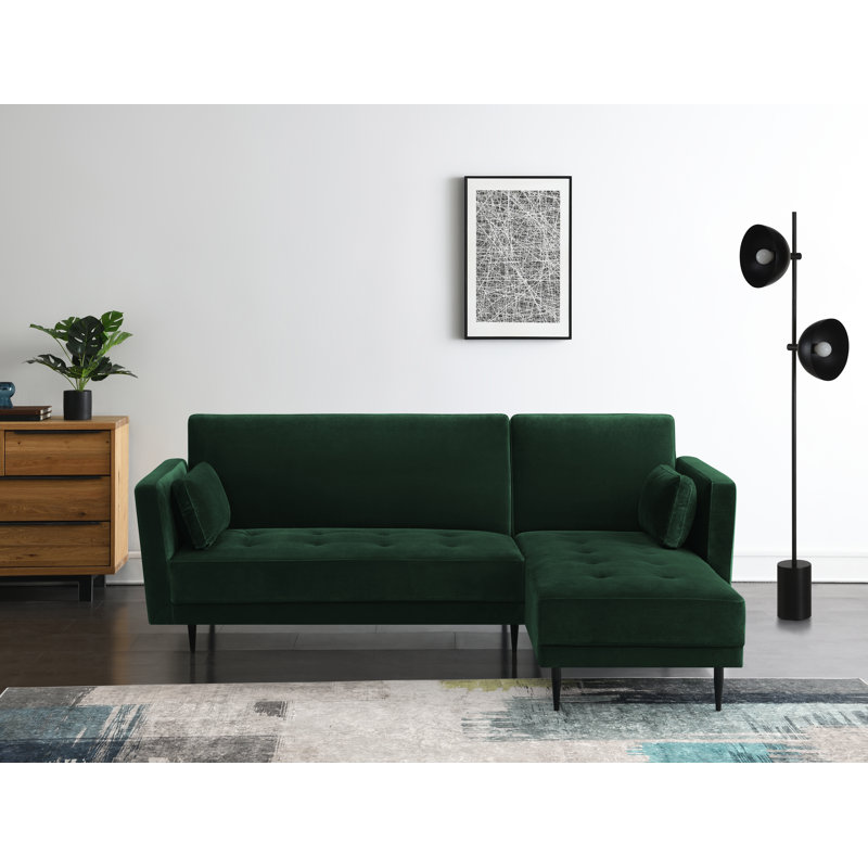Brutus Sleeper Corner Sofa, Hunter Green