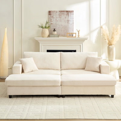 Chaise longue double surdimensionnée avec 2 repose-pieds et capacité de 900 lb
