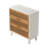Aril 3-Drawer Woven Cane Front Accent Chest, Mid Century Modern 3 Drawers Nightstand-1417311411