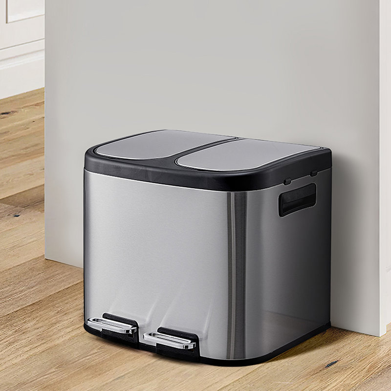 Anaum Stainless Steel Step-On Kitchen Trash Can - 20L