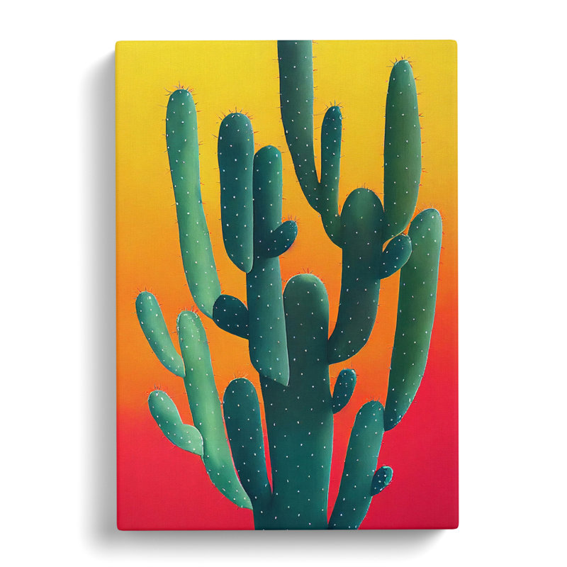 Colourful Cactus Cacti Vol.1 - Wrapped Canvas, 50cm H x 35cm W x 3cm D