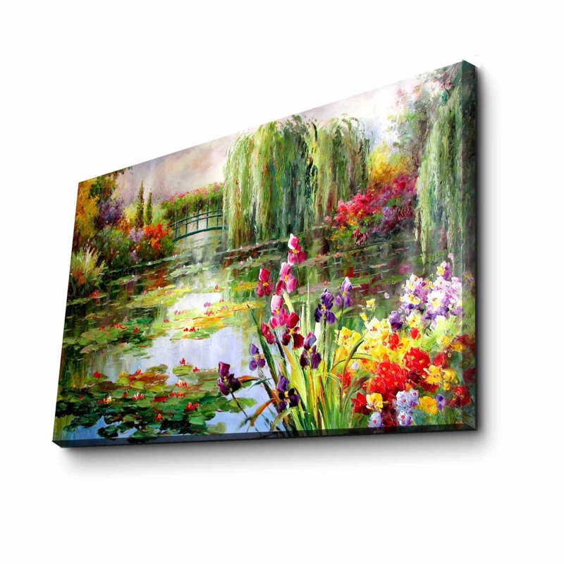 Superbe peinture sur toile décorative de 17,7 po x 27,6 po | 100% toile de suède, cadre 100% bois (épaisseur: 1,2 po) | Anonyme, parfait pour le salon, la chambre à coucher et le bureau, art mural élégant