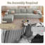 Canapé modulaire 166,9 "avec méridienne gauche, canapé en forme de L moderne avec assise profonde, canapé 5 places en velours côtelé confortable, coussins de compression en éponge pour le salon, aucun assemblage requis-427423426