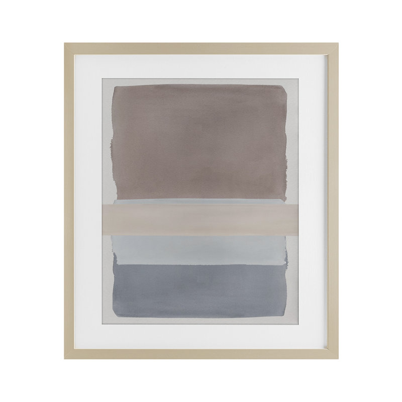 «Fun with Blues & Browns», impression sous verre encadrée, design par Nina Jacobs, H 16 po x l 13 po, Cadre de récolte en pin