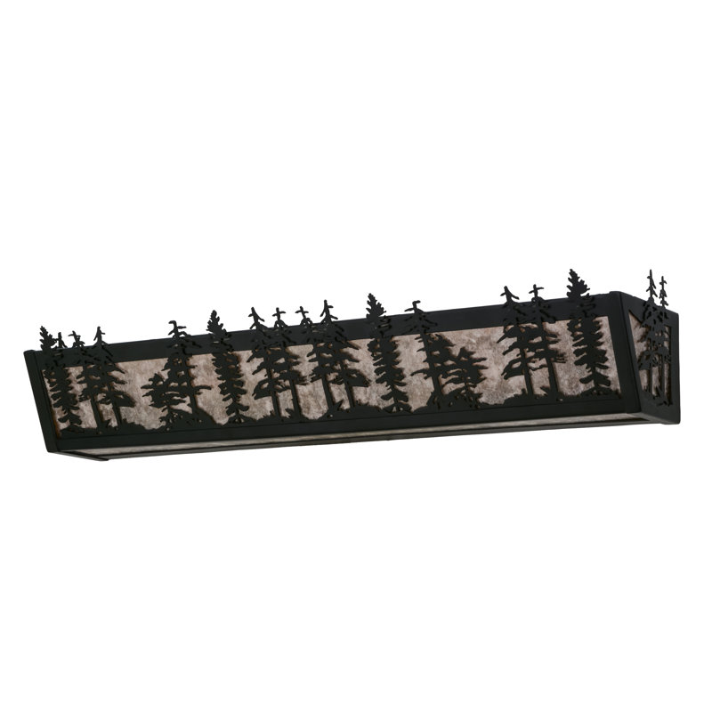 Rustic Lodge 4 - Light Bath Bar, 40W, 6" H x 30" W x 6" D, White