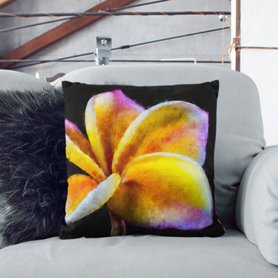 Frangipani Flower Painting Floral Scatter Cushion