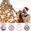Sapin de Noël blanc élancé avec lumières-1884426898