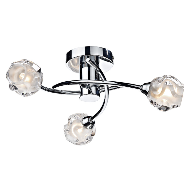 Mcdermott Semi Flush Mount, Polished Chrome