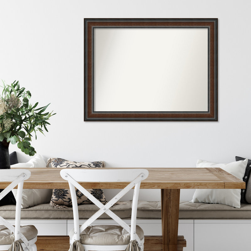 Halcott Solid Wood Rectangle Wall Mirror, 35" H x 27" W