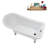 58" Streamlin Clawfoot Tub,Tray,Drain, Clawfeet-101628928-102219861