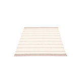 Belle Hand Loomed Striped Area Rug in Pale Rose