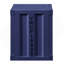 Table de chevet bleue avec tablette ouverte