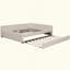 Lit plateforme tapissier avec port USB et lit gigogne simple