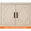 Grande armoire-buffet de ferme 3-en-1 avec portes de grange Gryff, l 94,5 po avec tiroirs et armoires pour la salle à manger-131635585
