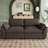Wide Short Plush 2-Seat Sofa With Removable Cushions And Detachable Cover-37039978