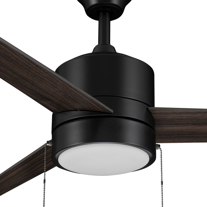 Dulac 52'' Ceiling Fan with LED Lights, Walnut/Oak