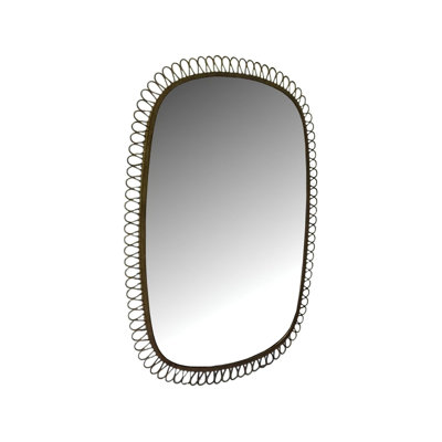Squiggle Rectangle Mirror Bronze