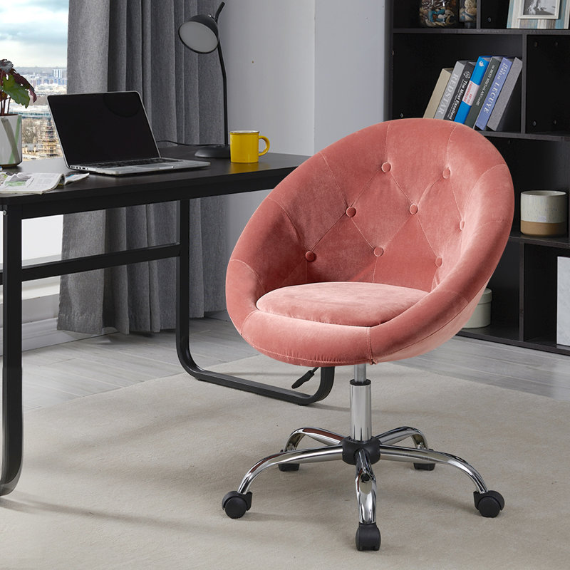 Task Chair, Pink Velvet