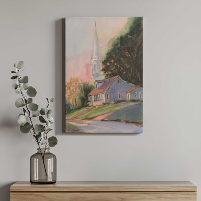 Sunset in Enfield Connecticut by Stephen Calcasola Canvas Art Print