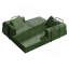 Canapé-lit convertible avec coussin cylindrique - Coussin pliant en velours côtelé pour une utilisation polyvalente dans le salon, la chambre à coucher et le studio-2474885