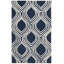 Tapis bleu / ivoire en laine touffeté à la main Oglesbee-19275962
