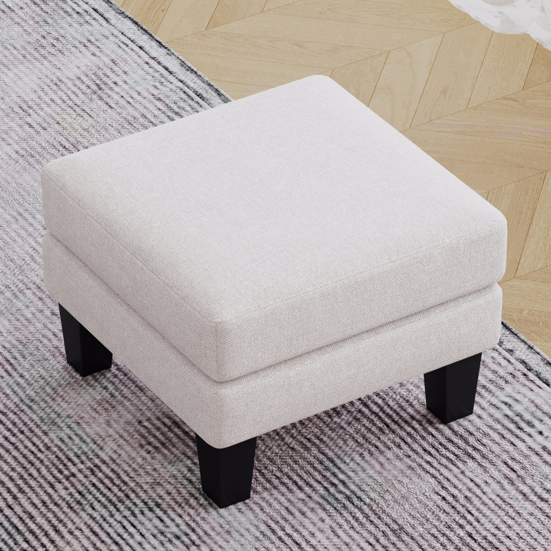 Fabric Ottoman, Beige