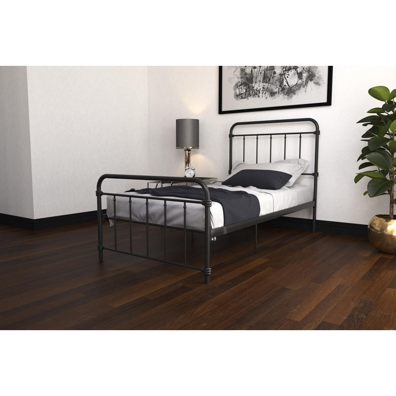 Aanya Bed, Matte Black, Single (3')