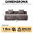 Chenille Modular Sofa Sectional with Pillows