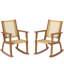 Ensemble de 2 chaises berçantes d'extérieur