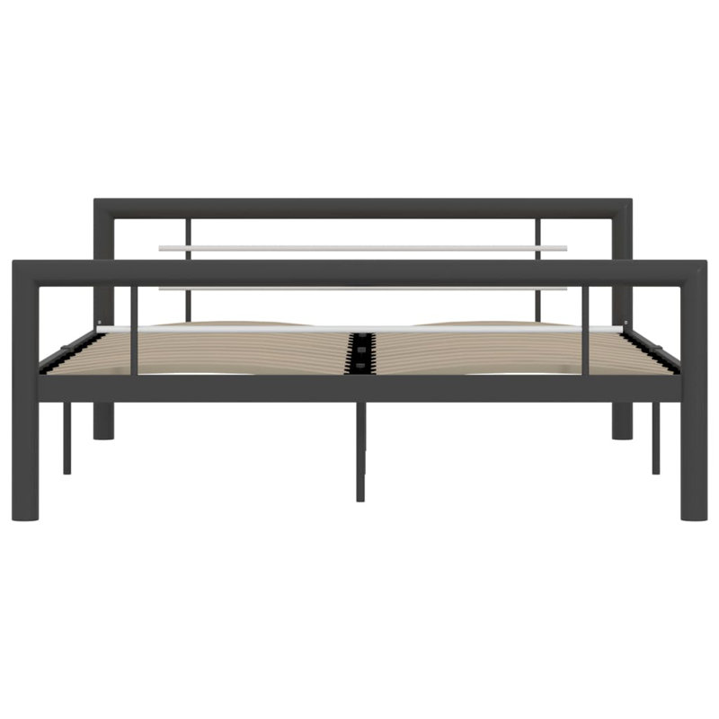 Oldenburg Bed, grey and white, 120 x 200 cm