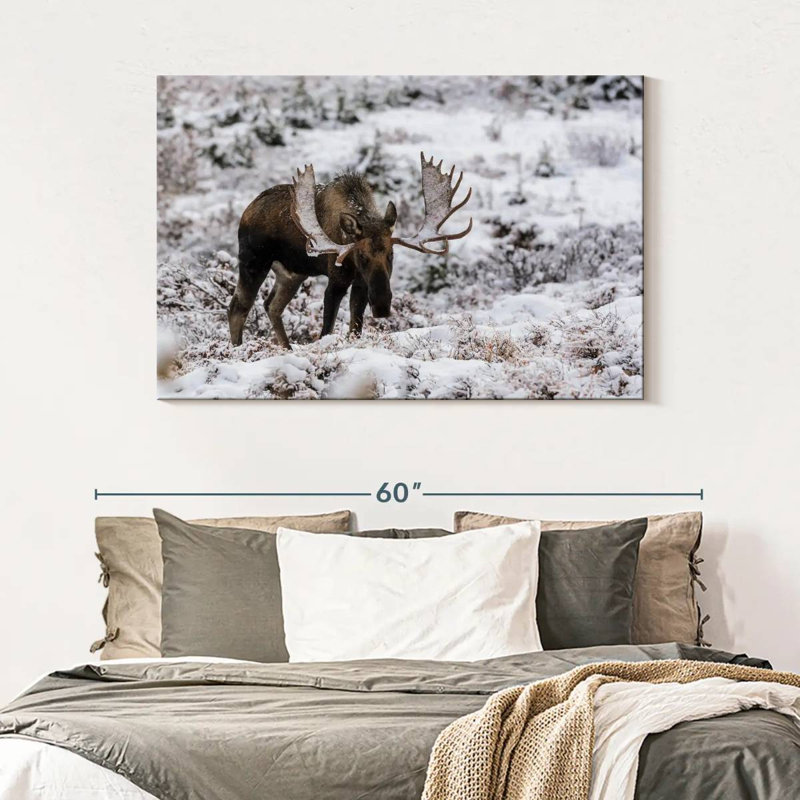Brampt Alaskan Winter Moose, 32" H x 48" W