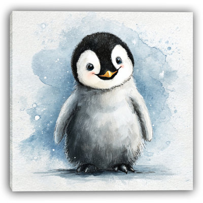 «Sourire pingouin souriant», art mural sur toile tendue