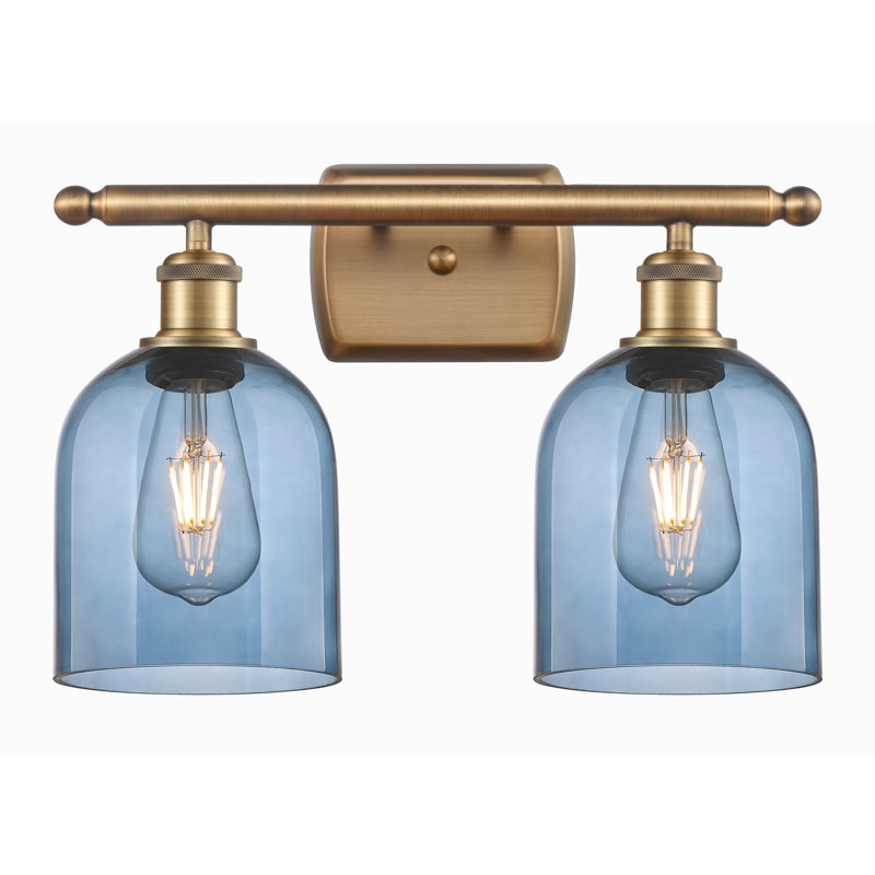 Allysson 2 - Light Dimmable Vanity Light, Brushed Brass, Princess Blue
