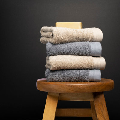 Ensemble de serviettes essuie-mains 100% coton 4 pièces Kendra