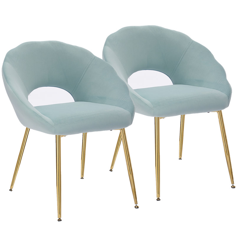 Chaise rembourrée avec dossier à accoudoirs, Vert