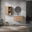 Meuble-lavabo mural 30 po avec lavabo et armoire latérale, portes à fermeture douce, armoire combinée-712511381