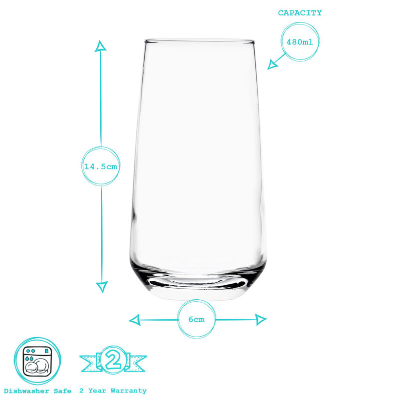 Argon Tableware - Tallo Highball Glasses, 6