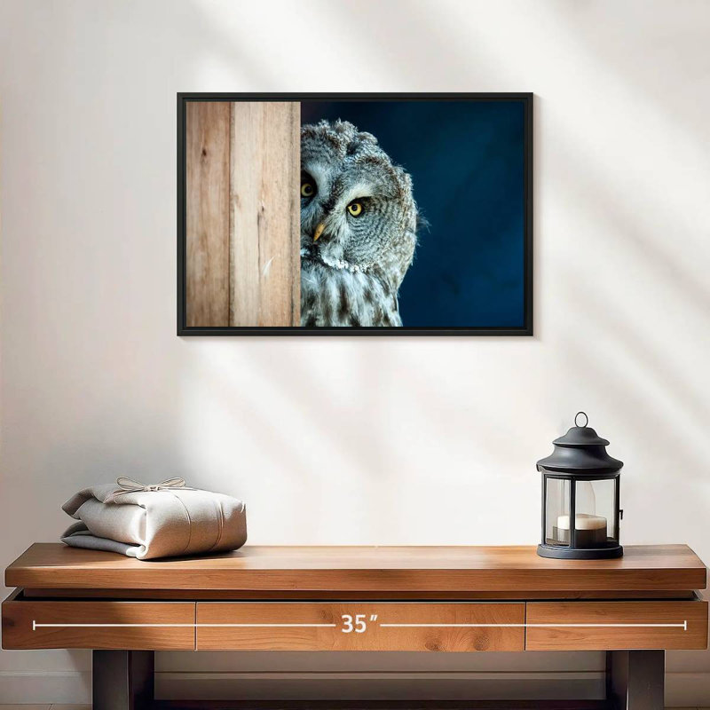 Peeking Owl, 13" H x 19" W