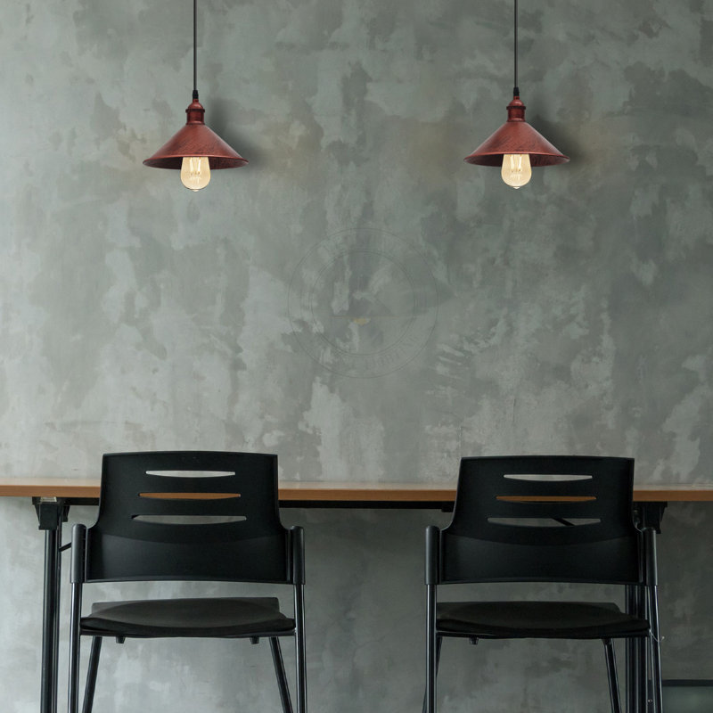 Adalbert 1 - Light Cone Pendant, Rustic Red