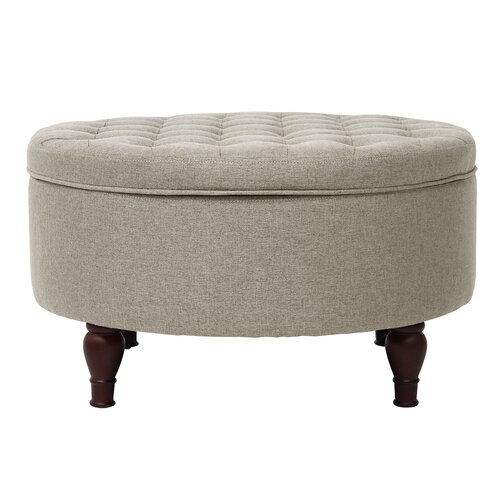 Lark Manor Ahan Upholstered Storage Ottoman & Reviews | Wayfair