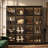 Ouimet 63" Wide 4 Glass Door Display Case with Adjustable LED Light-99314901