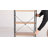Industrial Metal & Wood Storage Shelf, Freestanding Open Shelving Unit For Living Room, Kitchen, Office, Heavy Duty Utility Rack For Books, Plants, Decor-1037706468-1070469756